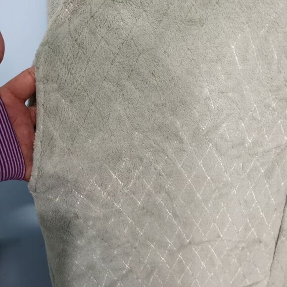 Vintage Oscar Dela Renta Full Zip Night Robe Maxi Mint Green Small/Medium - Picture 6 of 12